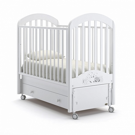 Детская кровать Nuovita Grano swing продольный, цвет - Bianco/Белый 